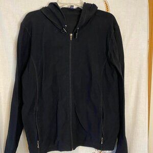 Land's End XL Women's Black Zip Hoodie